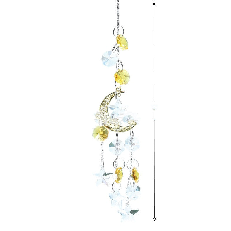 Pentagram Moon Sun Catcher Rainbow Crystal Pendant New Product