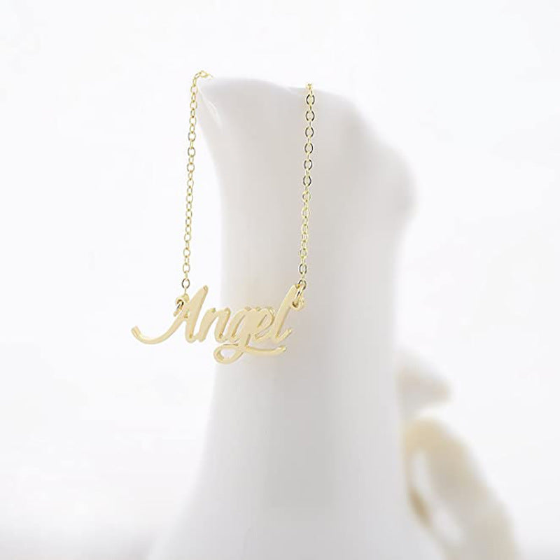New product accessories English alphabet necklace