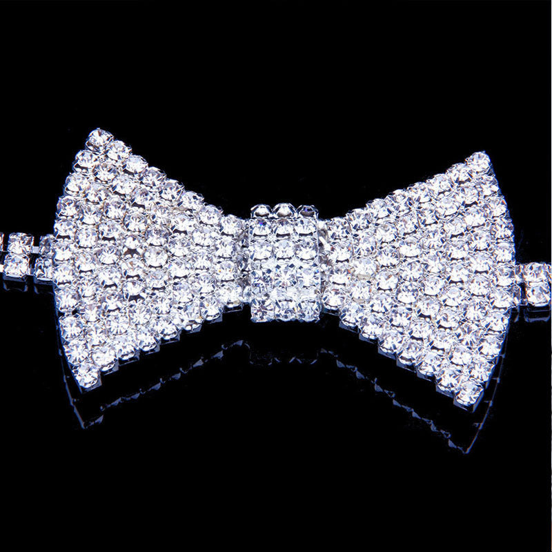 Full Diamond New Product Rhinestone Necklace Collar Bow