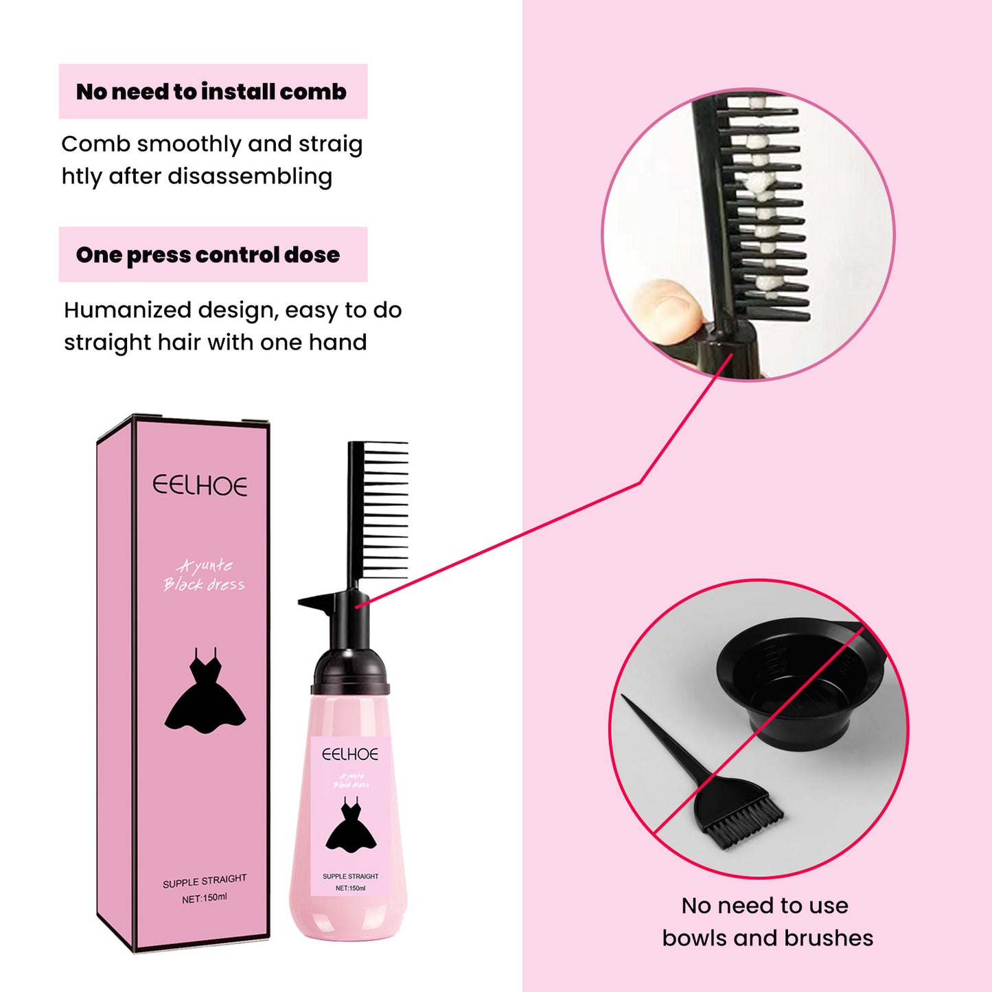 Moisturizing Straight Hair And Beautiful Hair Care Cream