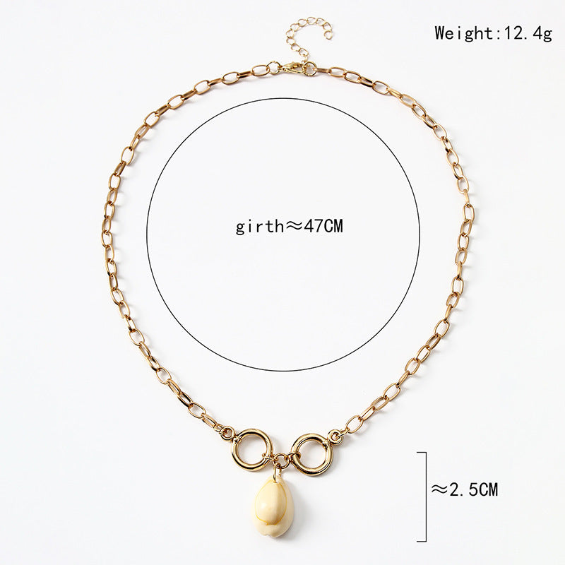Cross-border New Product Ins Shell Necklace Female Simple And Cold