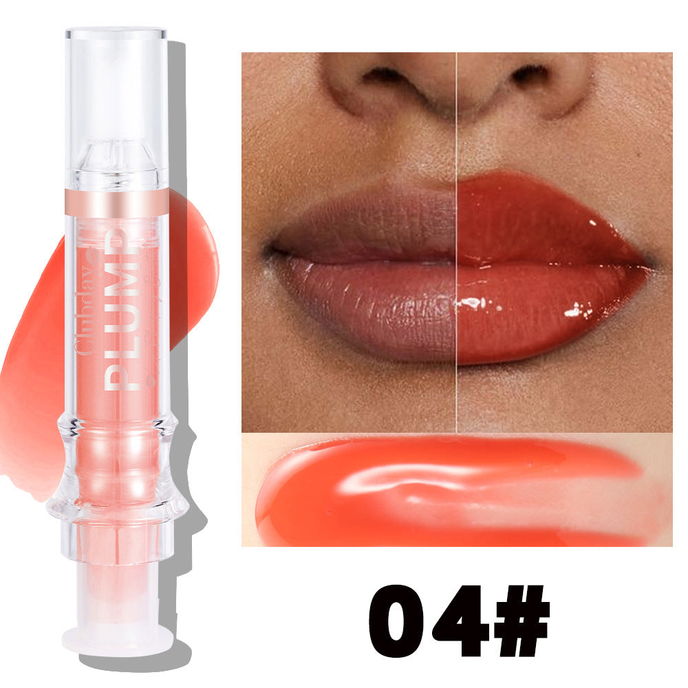 Nourishing Moisturizing Mirror Lip Gloss Water Light Full Lips Syringe