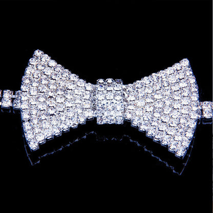 Full Diamond New Product Rhinestone Necklace Collar Bow