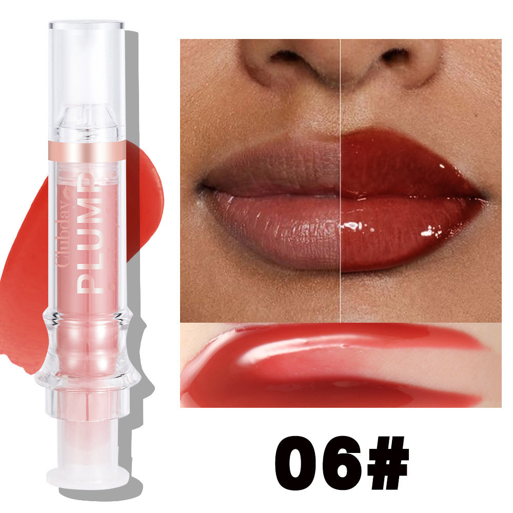 Nourishing Moisturizing Mirror Lip Gloss Water Light Full Lips Syringe