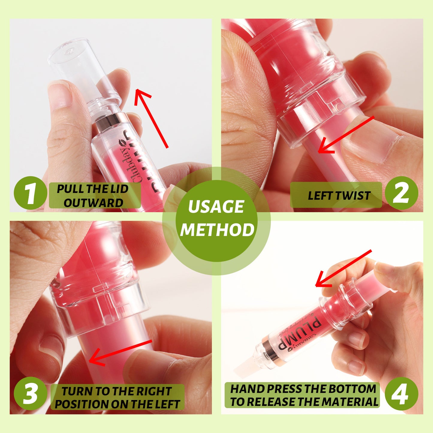 Nourishing Moisturizing Mirror Lip Gloss Water Light Full Lips Syringe