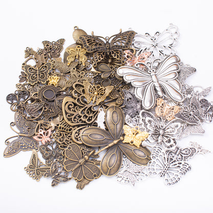 DIY Retro Zinc Alloy Jewelry Accessories Butterfly Product Pendant