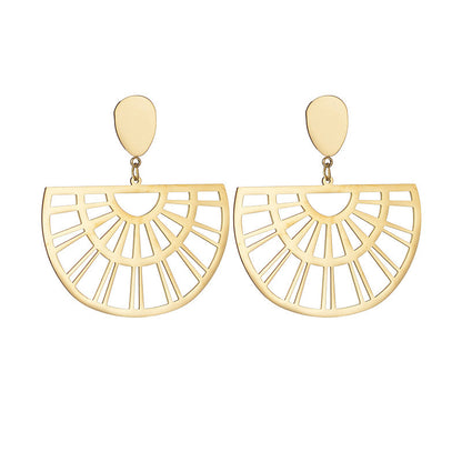 Eye-catching Hollow Eardrops Niche Design Women's