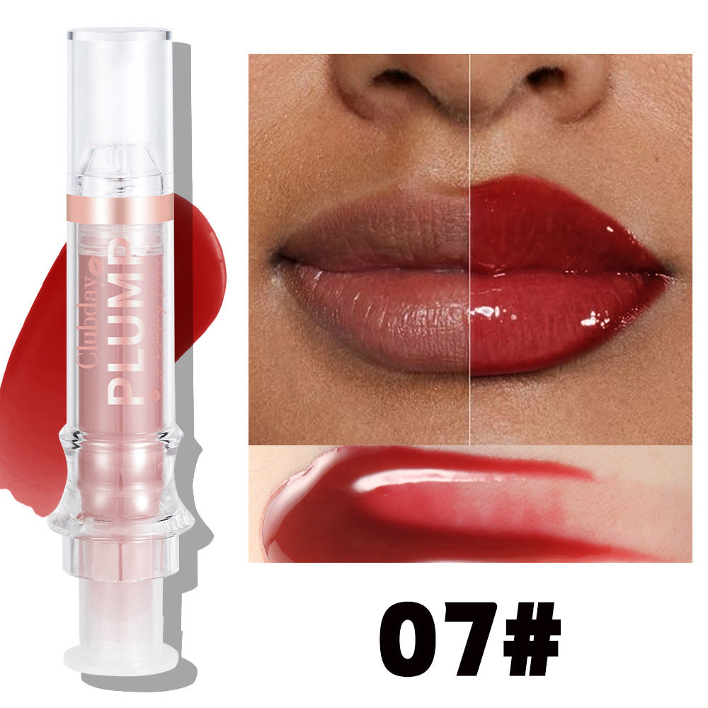 Nourishing Moisturizing Mirror Lip Gloss Water Light Full Lips Syringe