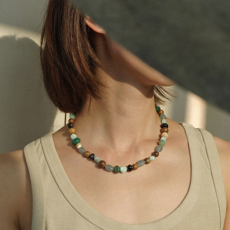 Product Recommendation Natural Stone Agarwood Necklace