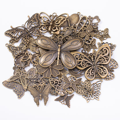 DIY Retro Zinc Alloy Jewelry Accessories Butterfly Product Pendant
