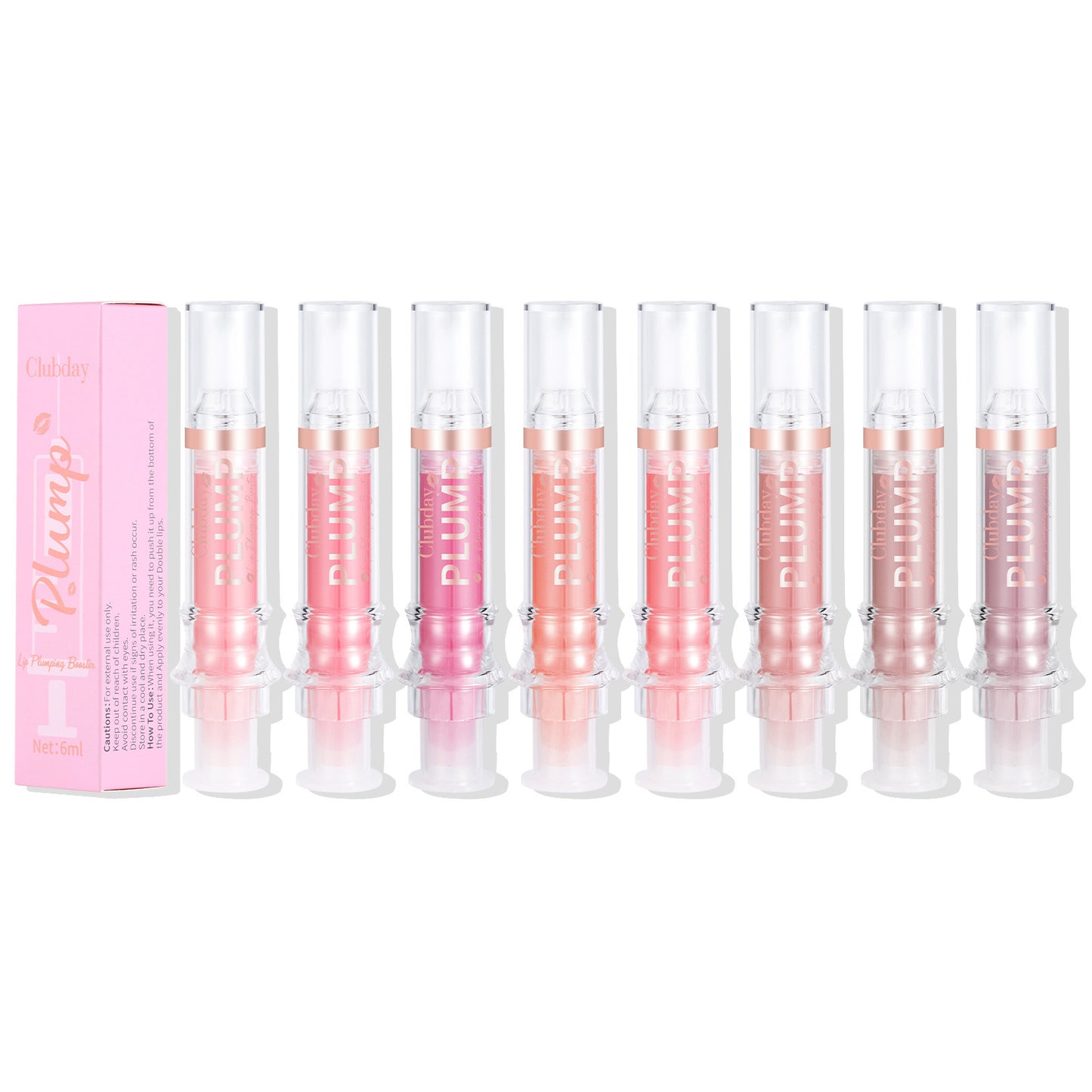 Nourishing Moisturizing Mirror Lip Gloss Water Light Full Lips Syringe